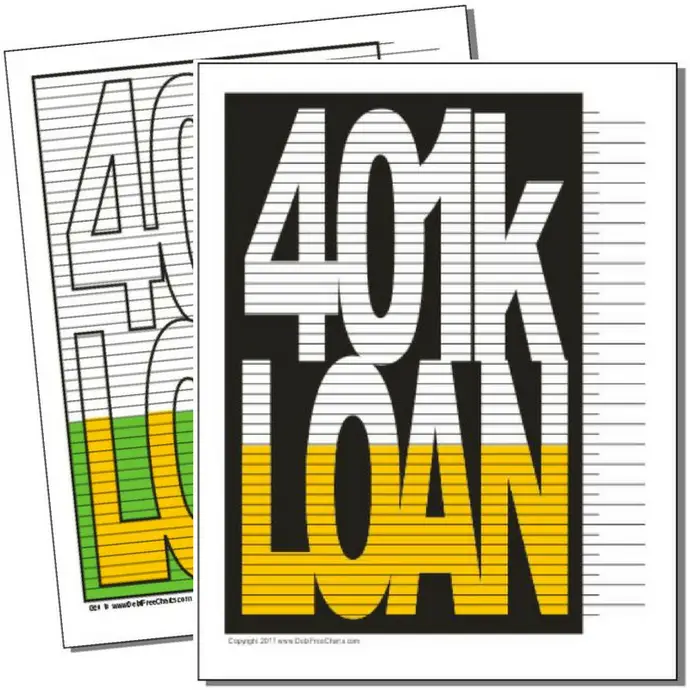 401k Loan Payoff Chart â Debt Free Charts