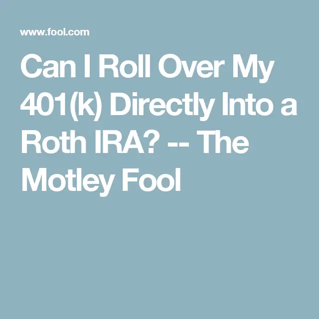 401k to Roth IRA Conversion