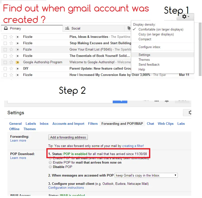 How to find out when my gmail account was created? ~ Tahir ...