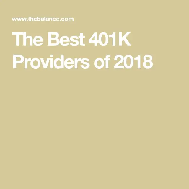 The 8 Best 401(k) Providers of 2021
